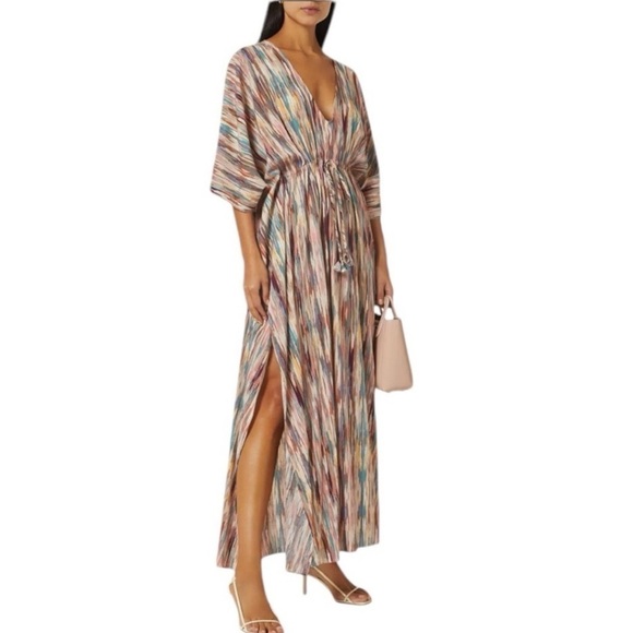Misa Los Angeles Women's Rena Kaftan Dress Oversized M/L Jewel Colors Cover-up - Picture 2 of 9
